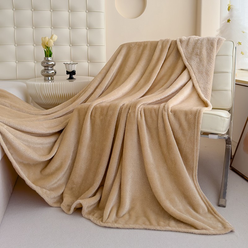 Camel-coloured blanket from the JIANMU supplied product catalogue